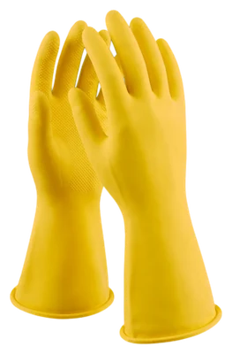 Guantes de goma amarillos